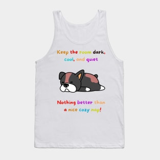 NICE COZY NAP DOG DESIGN Tank Top